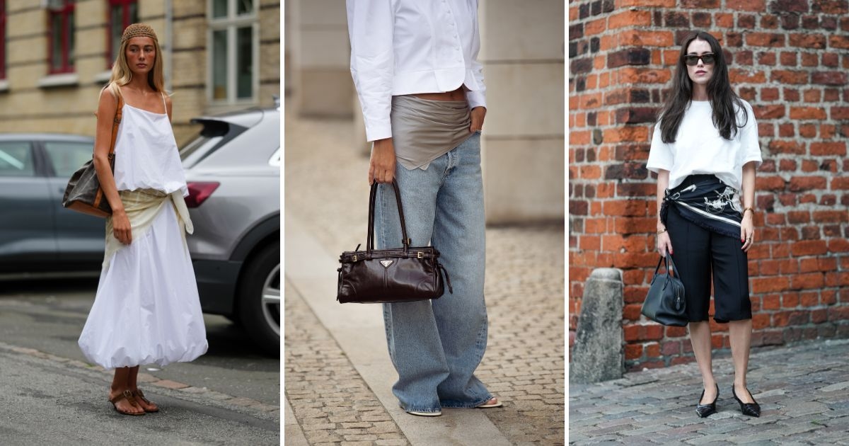 Il nuovo modo chic di indossare una sciarpa di seta quest'estate? Annodata intorno alla vita