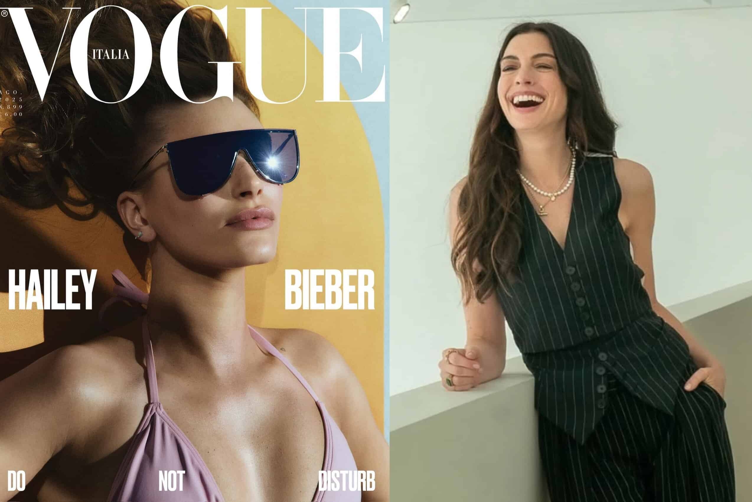Hailey Biebers zongekuste cover, Andy Sachs keert terug, en nog veel meer! David Beckhams bad hair day!