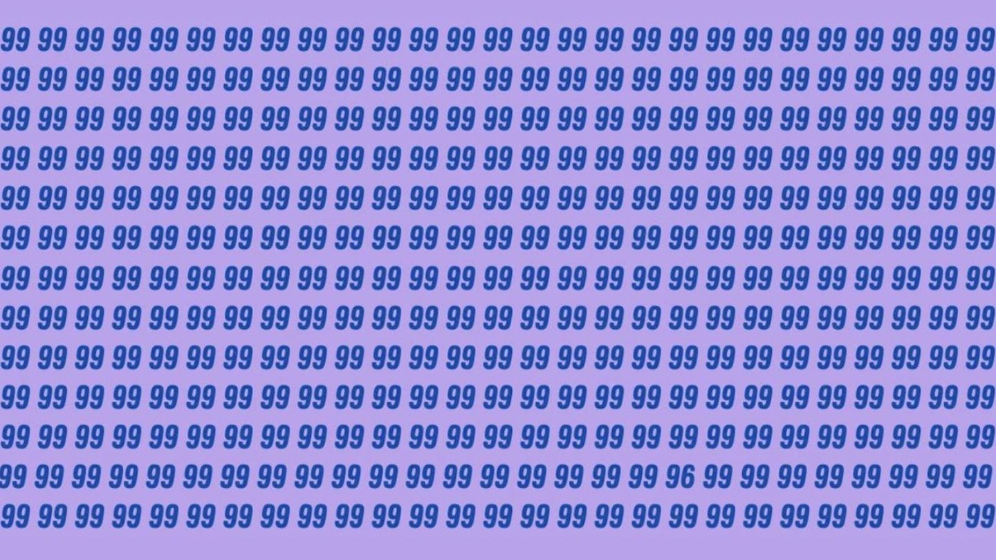 Hidden picture: Everyone sees the 99 – but only eagle eyes find the hidden 96