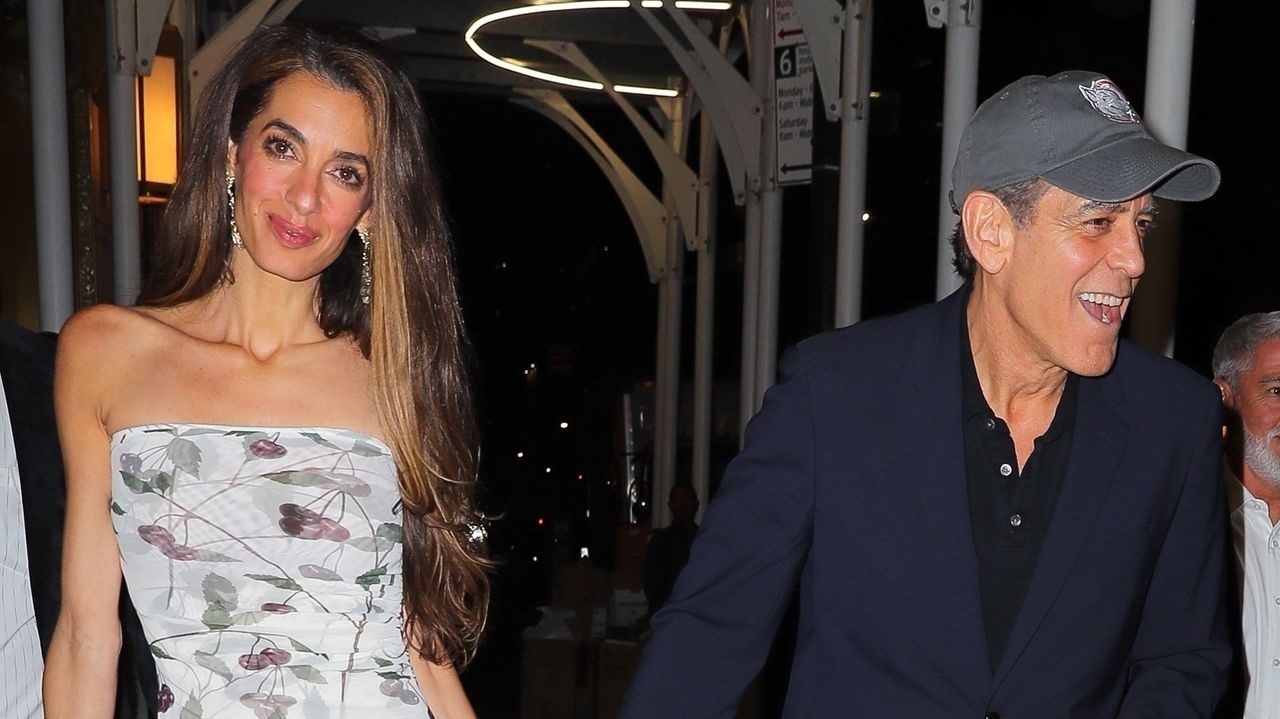 Amal Clooney: For date night with her husband George Clooney, she wears this summery mesh dress