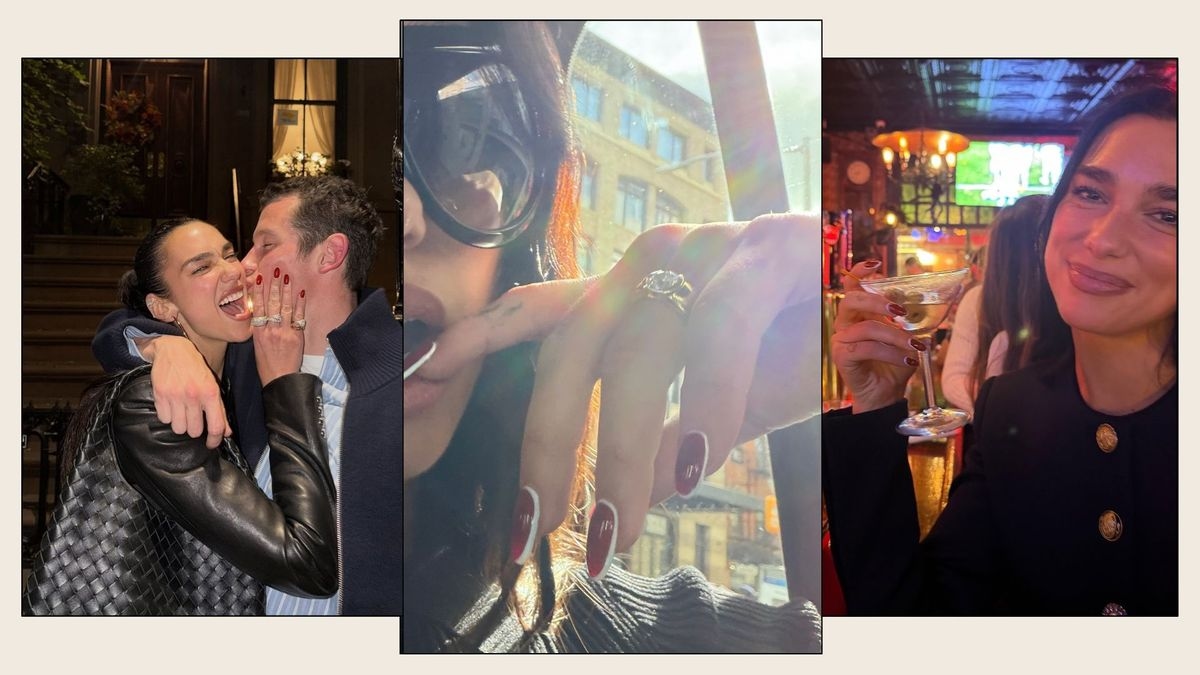 É oficial: as unhas vermelhas com efeito halo da Dua Lipa são a maneira mais estilosa de usar uma manicure de outono para inverno.