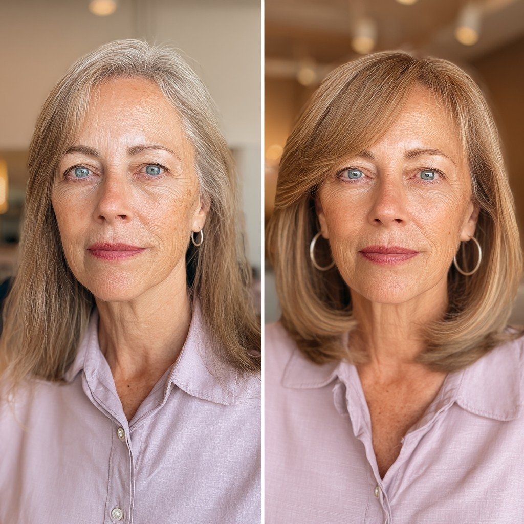 15 cortes de pelo a la altura de los hombros con capas que disimulan el cabello fino después de los 60