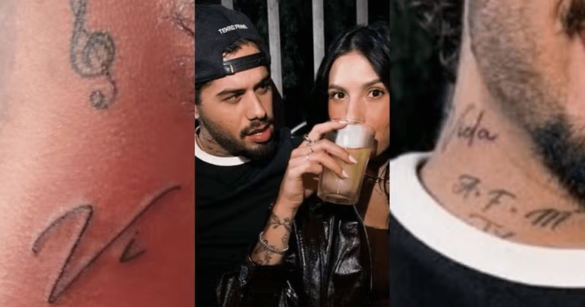 Zé Felipe lässt ein Tattoo verändern, das er zu Ehren von Virginia Fonseca hatte stechen lassen.